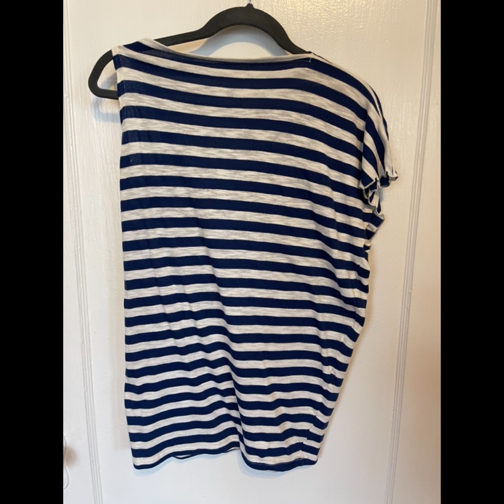 Piko 1988 White & Blue Horizontal Stripe Tunic